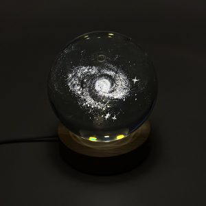 چراغ خواب مدل گوی کریستالی طرح راه شیری 3D/ یونیک کالا