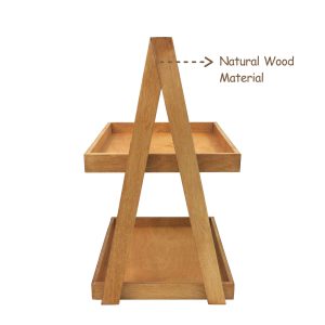 استند جا ادویه ای گردو مدل دو طبقه چوبی کد ST01/ یونیک کالا